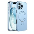 thumbnail image 1 of Nalacover for iPhone 16 Pro Max Invisible Stand Magnetic Case for Women Men,Compatible with MagSafe Charger,Shockproof Slim Support Car Mount Phone Case with All-inclusive Camera Lens Film,Blue, 1 of 7