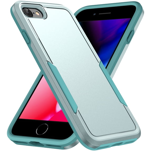 Nalacover for iPhone 7 Plus / 8 Plus Case: Dual Layer Protective Heavy Duty Cell Phone Case Shockproof Rugged Bumper Tough Hand Grip - Military Grade Drop Tested, Green