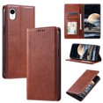 thumbnail image 1 of Nalacover for iPhone XR Wallet Case, Vintage PU Leather Book Folding Folio Case with Credit Card Slots Hidden Magnetic Closure Flip Kickstand Shockproof Slim Phone Case,Brown, 1 of 8