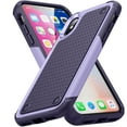 thumbnail image 1 of Nalacover iPhone XS / X Case, Heavy Duty 3 in 1 Rugged Shockproof Rugged Silicone Hybrid Hard PC Soft TPU Bumper Camera Raised Drop Protective Girls Women Boy Men Phone Covers, Lightpurple, 1 of 9
