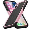 thumbnail image 1 of Nalacover iPhone XS / X Case, Heavy Duty 3 in 1 Rugged Shockproof Rugged Silicone Hybrid Hard PC Soft TPU Bumper Camera Raised Drop Protective Girls Women Boy Men Phone Covers, Pink, 1 of 9