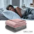 thumbnail image 1 of Nalah 100% Cotton Weighted Blanket - 25 Pounds, Calm Sleeping, Quilted Cover, 72" x 80", Blush, 1 of 10