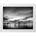 thumbnail image 1 of Nalbandian, Nish 18x15 White Modern Wood Framed Museum Art Print Titled - BandW Sunset Reflections, 1 of 4