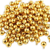Naler 120Pcs Gold Jingle Bells,12mm Craft Bells for DIY Gift,Jewelry Making,Christmas Home Decor,0.287lb