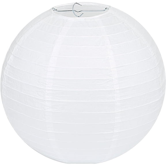 Naler 16 inch White Round Paper Lanterns for Home, Party & Wedding Decorations(10 Pack)