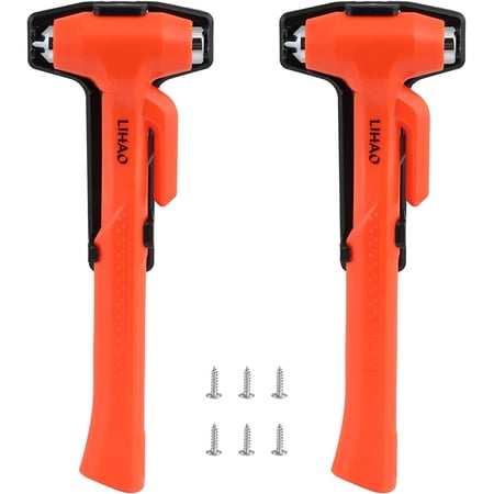 Naler 2 Pack Emergency Hammer for Vehicle,Car Escape Tools with Belt Cutter for Glass Breaker,1.18lb