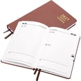 thumbnail image 1 of Naler 2027 Daily Hourly Planner 5.7"x 8.3" - One Page a Day (12 Month),Hardcover A5 Weekly Monthly Diary Planner Agenda Notebook,Brown, 1 of 8