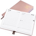 thumbnail image 1 of Naler 2027 Daily Hourly Planner 5.7"x 8.3" - One Page a Day (12 Month),Hardcover A5 Weekly Monthly Diary Planner Agenda Notebook,Rose Glod, 1 of 8