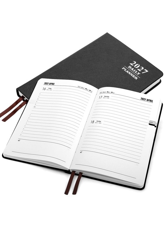 2027 Daily Hourly Planner 5.7"x 8.3" - One Page a Day (12 Month),Hardcover A5 Weekly Monthly Diary Planner Agenda Notebook