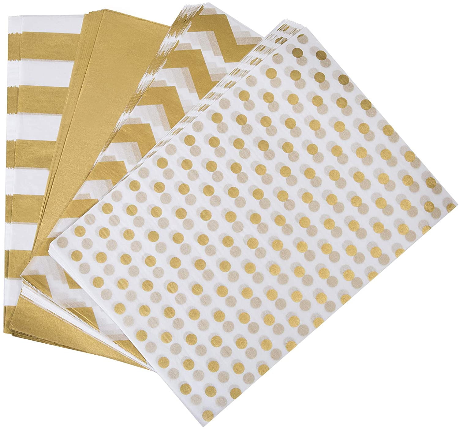 "Naler 300 Sheets Metallic Gold Polka Dot Craft Tissue Paper for