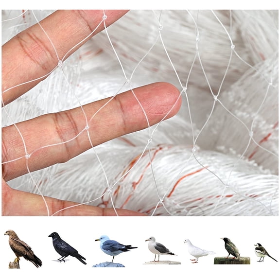 Naler 33 x13 ft Nylon Mesh Anti Bird Netting for Garden Tree and Plant Protection,Translucent