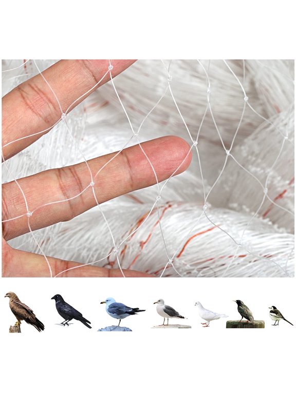 33 x13 ft Nylon Mesh Anti Bird Netting for Garden Tree and Plant Protection,Translucent