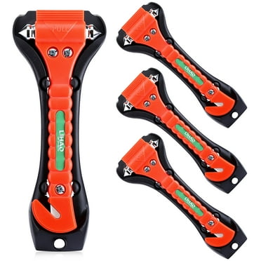 Naler 4 Pack Car Escape Tools Auto Emergency Seatbelt Cutter Window Glass Breaker Safety Hammer,1.52lb