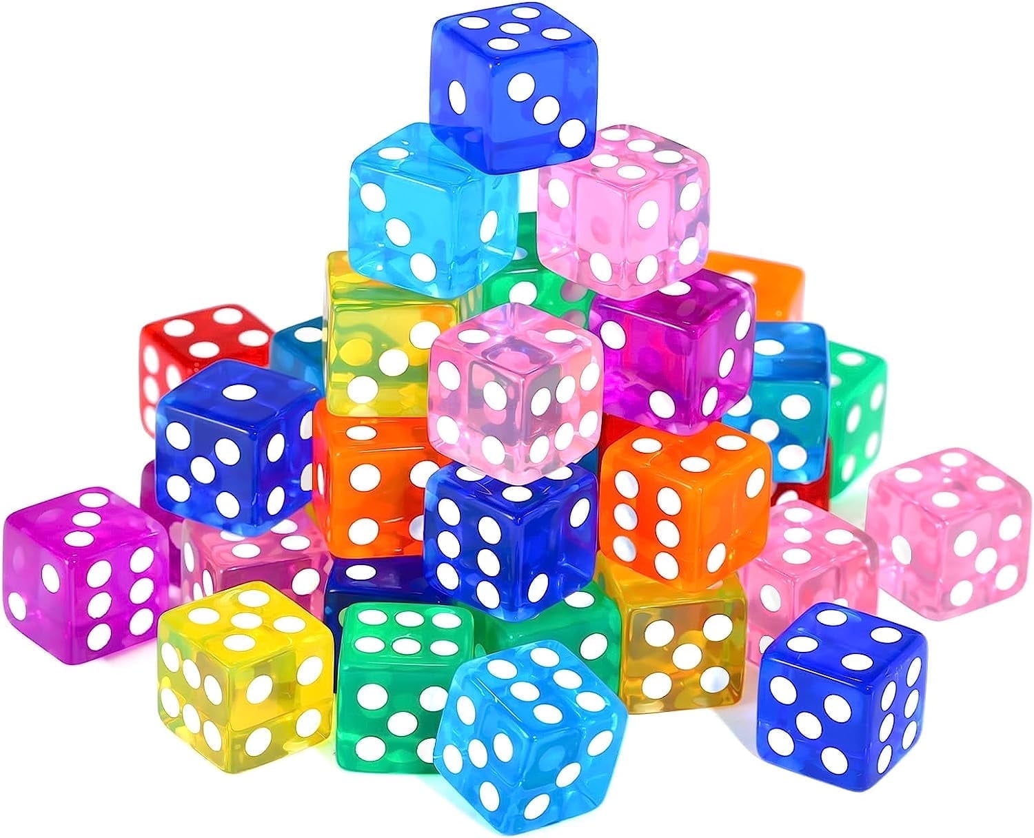Naler 40pc 6-Sided Game Dice Set, 8 Translucent Colors, Rolling Dice for Kids & Adults - Walmart.com Naler 40pc 6-Sided Game Dice Set, 8 Translucent Colors, Rolling Dice for Kids & Adults - Walmart.com