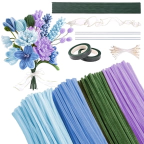 Naler 400 Pcs Pipe Cleaners for Craft, 4 Colors Pipe Cleaners Bulk, Chenille Stems Flowers Craft kit for DIY Handmade Bouquet Wrapping Party Decorations