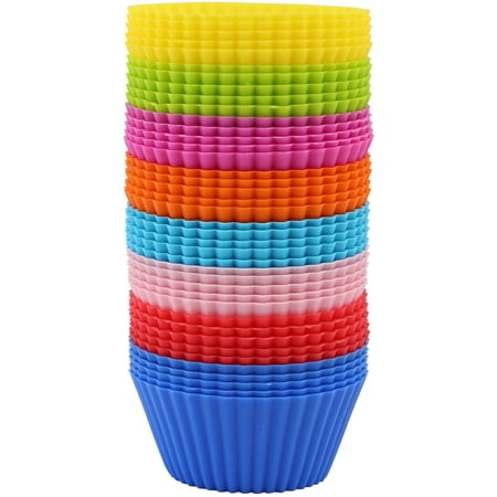 Naler 40Pcs Reusable Silicone Baking Cups Muffin Liner Non-Stick Cupcake Molds Cups Standard Size Silicone Cupcake Holder(8 Colors) price history and forecast - Naler naler-L379