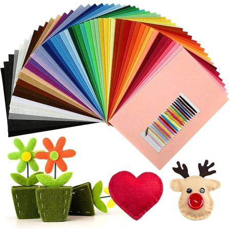 Naler 50Pcs Felt Fabric Sheet 8 x 12 inch Assorted Color 1mm Thick Non-Woven Precut Fabric for DIY Craft,Sewing,Patchwork,Embroidery price history and forecast - Naler naler-N3210
