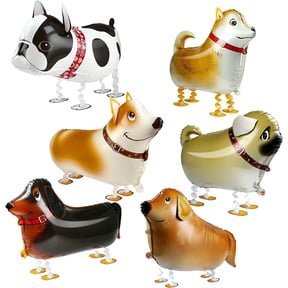 Naler 6 Pcs Fun Walking Animal Balloons,Pet Dog Balloons for Kids Puppy Birthday Party Decorations