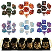 Naler 6 Sets DND Dice,42 Pcs Polyhedral Dice with 6 Drawstring Pouches for Dungeons and Dragons D&D RPG MTG Table Games for 5 Years & up, All Ages