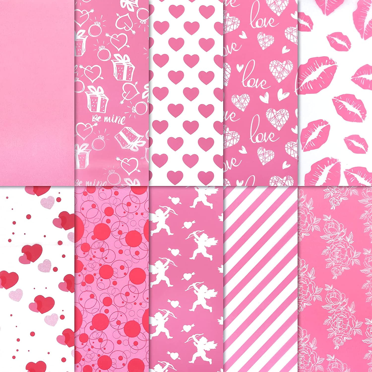  MR FIVE 90 Sheets 20 x 30 Pink Tissue Paper Bulk,Large Pink  Tissue Paper for Gift Bags,Pink Gift Wrapping Tissue Paper for Valentine's  Day St. Patrick's Easter Halloween Christmas (Pink) 