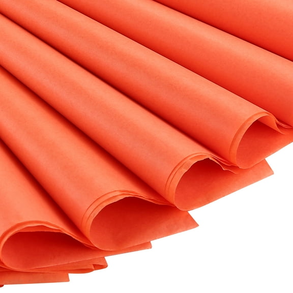 Naler 60 Sheets 19.7"X27.6" Orange Tissue Paper for Gift Bags,Halloween Dec, Autumn Thanksgiving, Arts Craft Party Favor Decoration