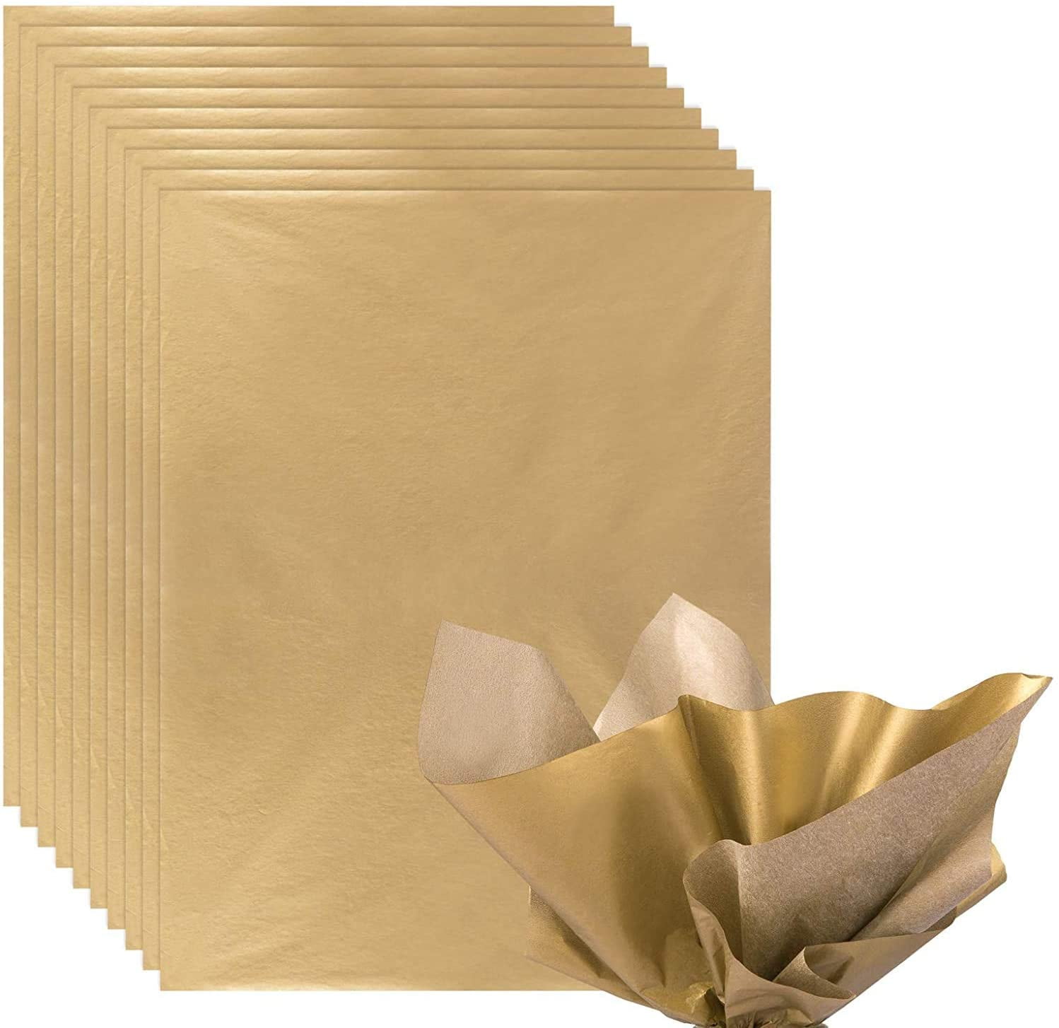 60 Sheets Metallic Gold Star Tissue Paper Bulk for Gift Wrapping Bags &  Packaging, Small Business