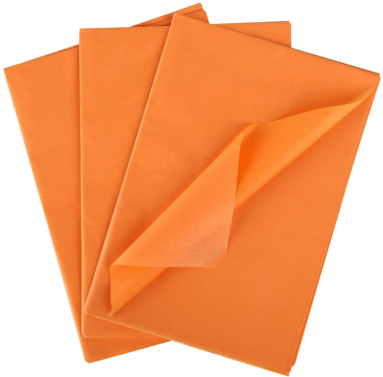 Naler 60 Sheets Orange Tissue Paper Bulk,14x 20 Crafts Wrapping Tissue  for Gift Bags DIY Packaging
