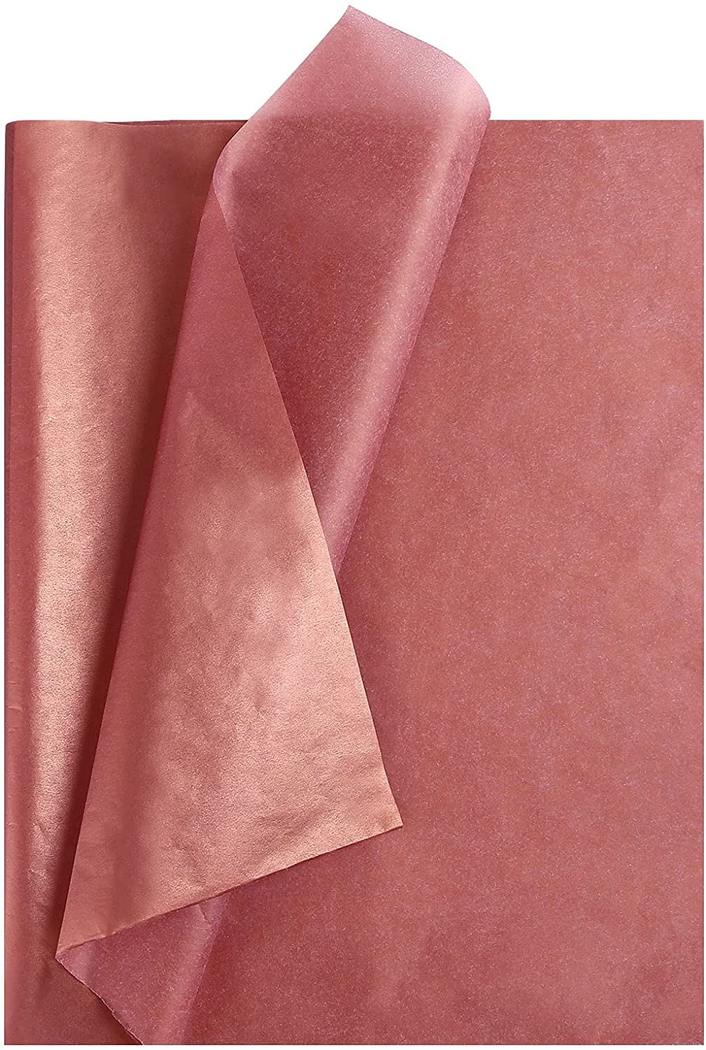 Naler 60 Sheets Rose Gold Tissue Paper Bulk,15x 20 Crafts Wrapping Tissue  for Gift Bags DIY Party