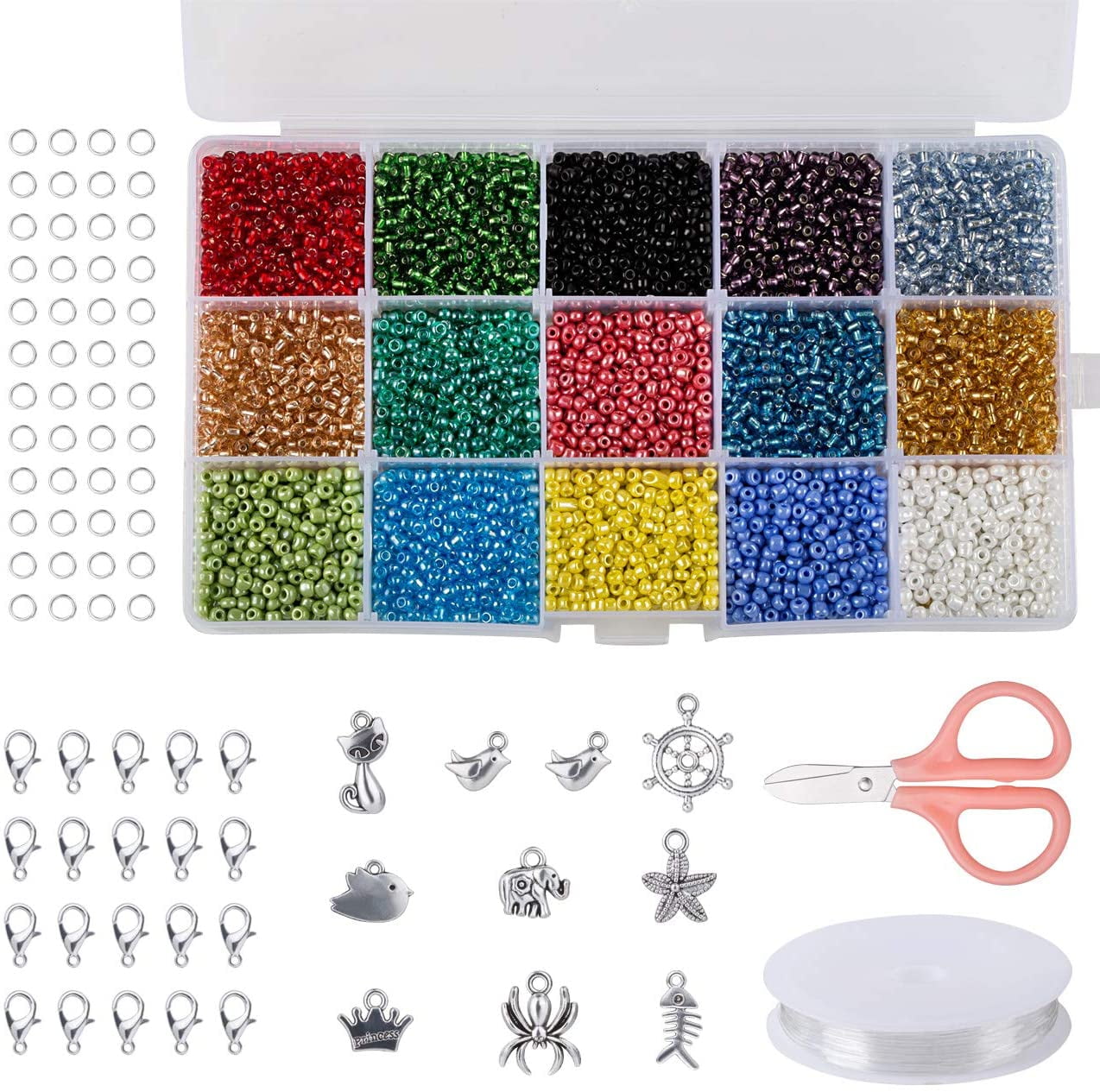 Perler Beads Bulk Assorted Multicolor Fuse Beads for Kids Crafts, Small,  18000 pcs
