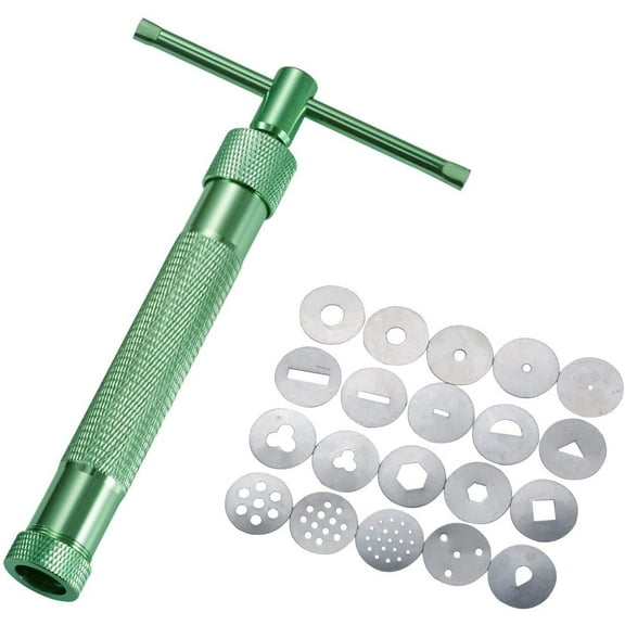 Naler Clay Gun Extruder Bulk for Pottery Sculpture Ceramic Crafts,Fondant Cake Decor Tools - Green