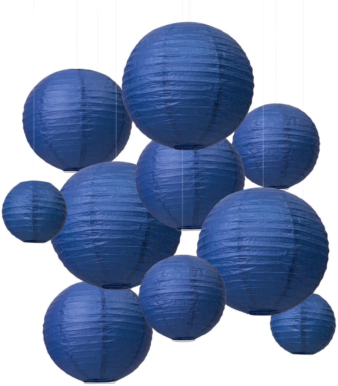 Naler Dark Blue Paper Lanterns for Wedding, Birthdays, Parties and