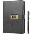 thumbnail image 1 of Naler Diary with Lock, A5 Journal with Lock 210 Pages, Locks Journal Password Notebook with Pen for Personal Daily Arrangement, Journey and Work Record, Grey, 1 of 8