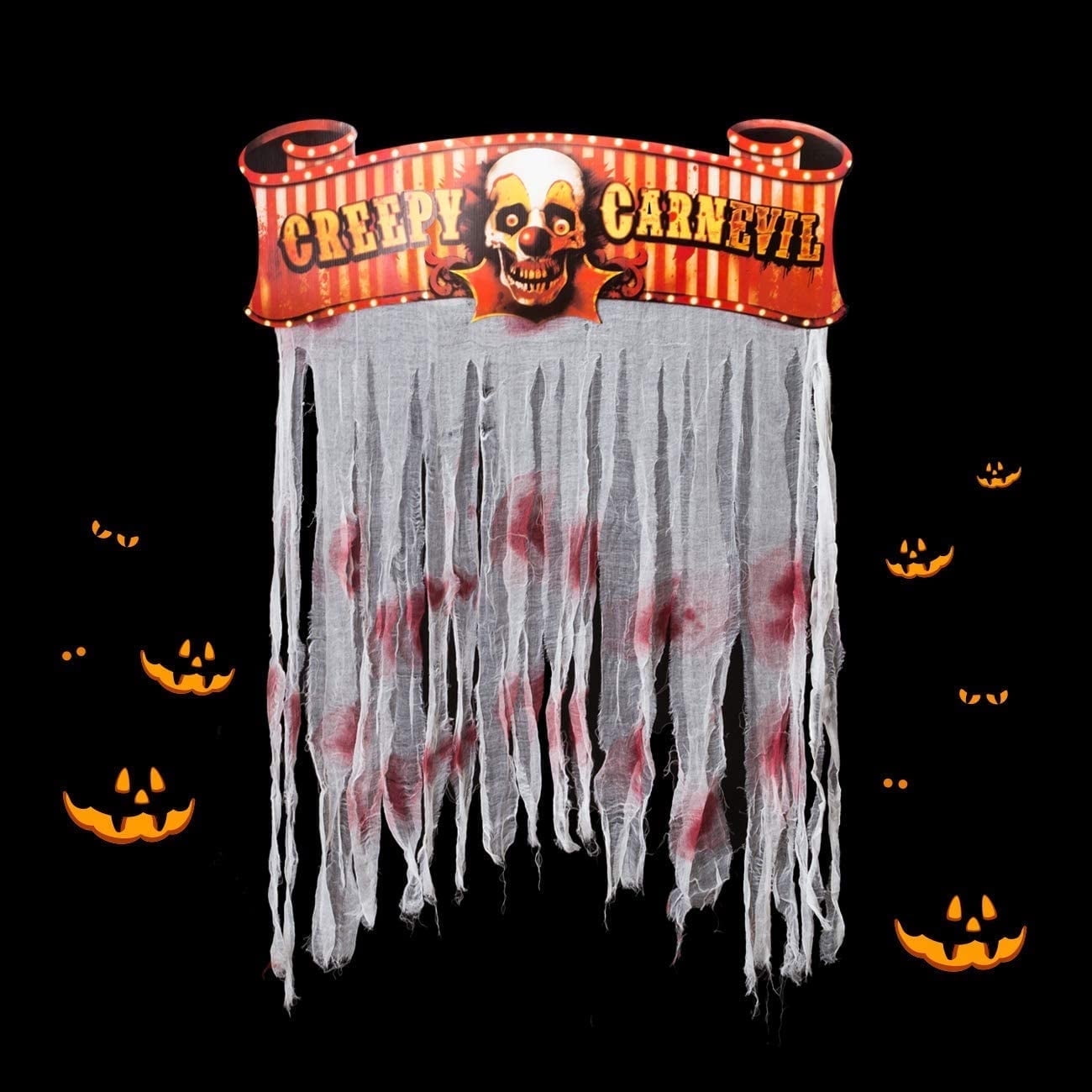 Naler Halloween Bloody Doorway Curtain Creepy Carnival Door Curtain Decoration for Adult Kids, 54 x 38 in
