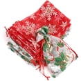 thumbnail image 1 of Naler Pack of 20 Christmas Party Favor Bags,4"x 6" Snowflake Organza Drawstring Jewelry Candy Pouch, 1 of 6