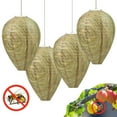 thumbnail image 1 of Naler Paper Wasp Nest 4 Pack - Decoys Safe Hanging Fake Wasp Deterrent for Hornets Yellow Jackets Outdoor Garden,Green, 1 of 8