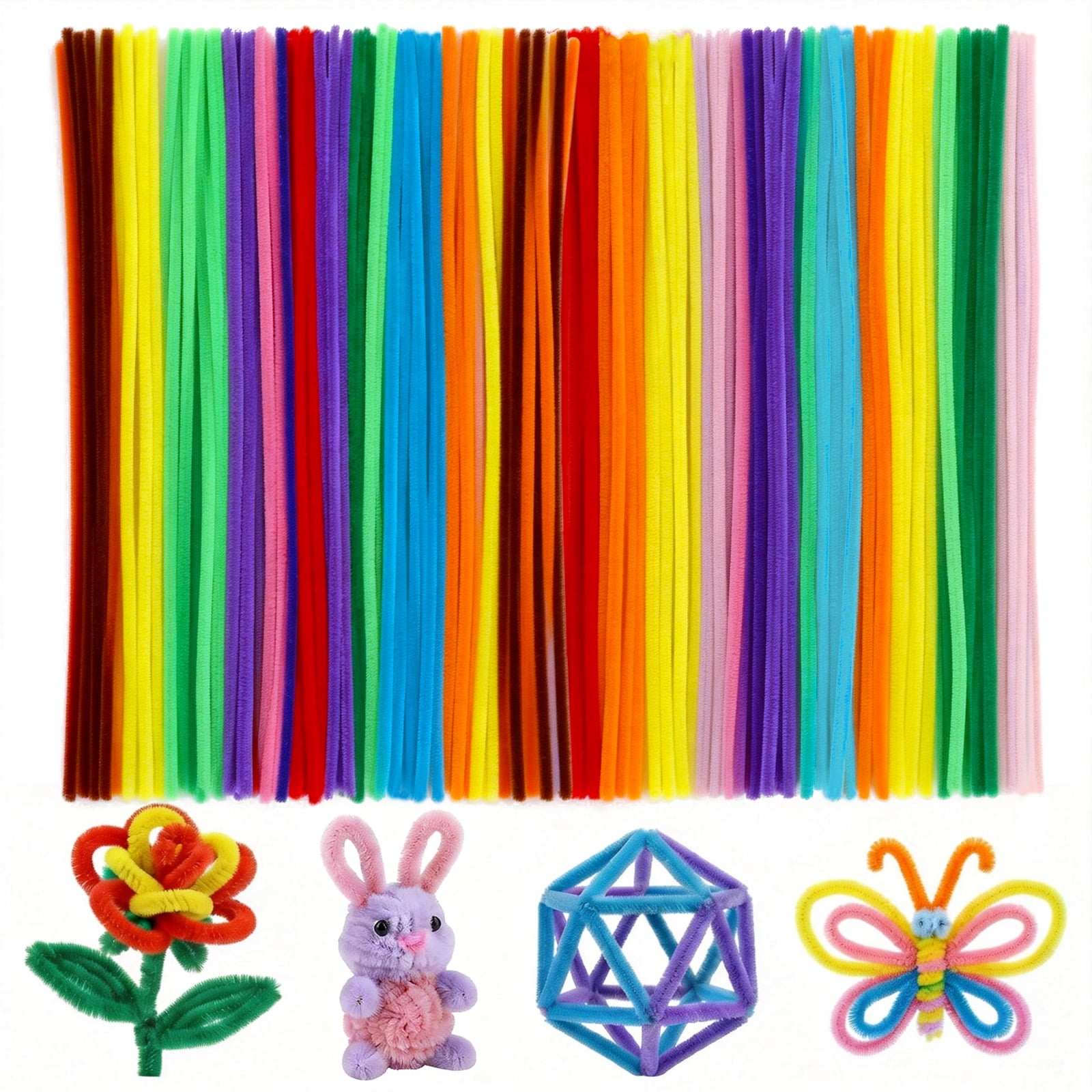 Naler Pipe Cleaners, 400Pcs in 27 Colors Chenille Stems, Pipe Cleaners for Crafts, Pipe Cleaner Crafts, Art and Craft Supplies