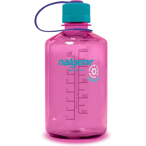 Nalgene Sustain 16 oz. Narrow Mouth Water Bottle - Electric Magenta