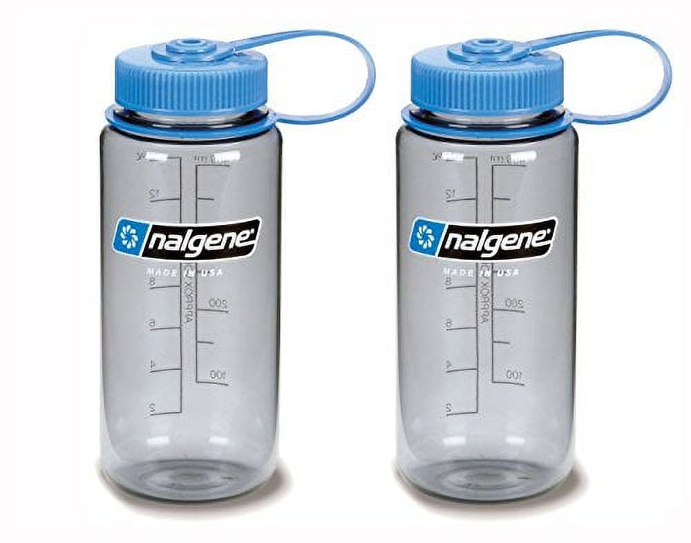 Nalgene 16oz W/M Sustain, Slate Gray w/ Blue Cap (2-PACK)