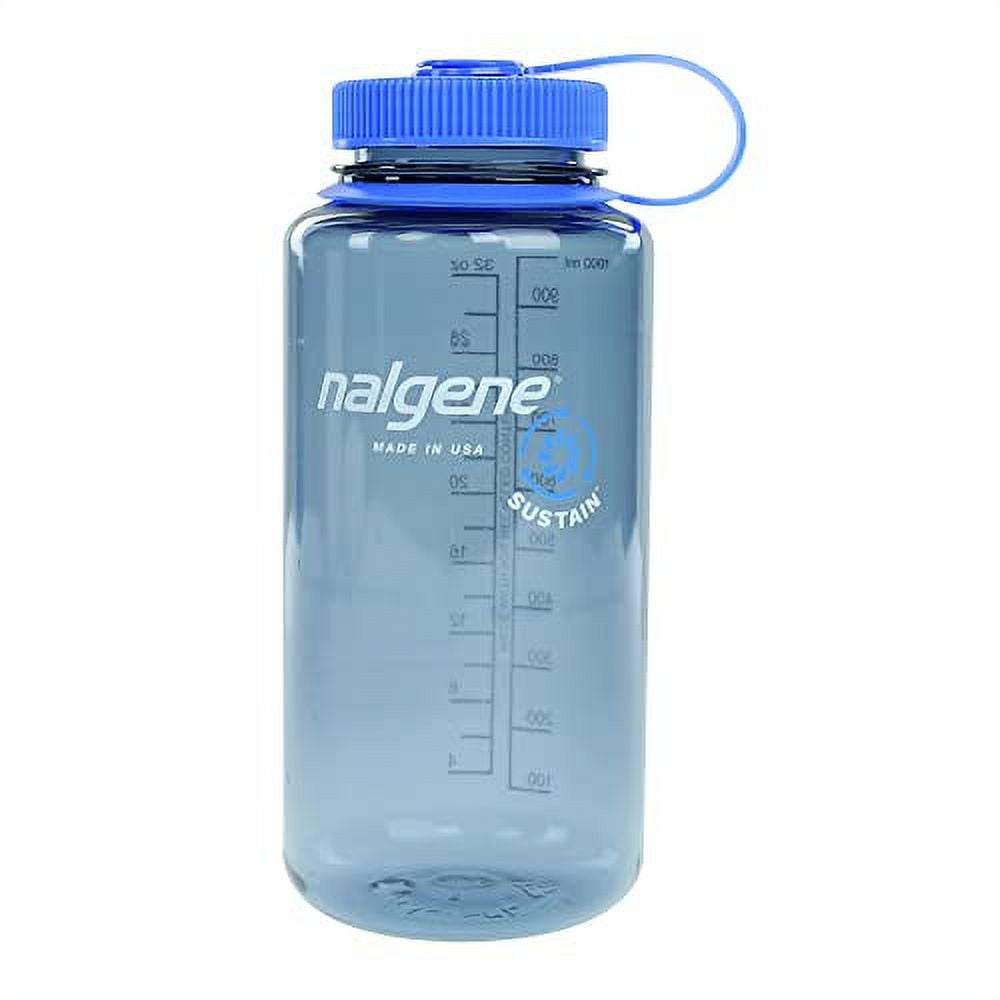Nalgene 32oz W/M Sustain, Slate Gray w/ Blue Cap (3rd)