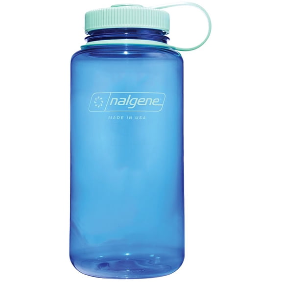 Nalgene BPA Free Wide Mouth 32 oz Cornflower Blue Plastic Water Bottle