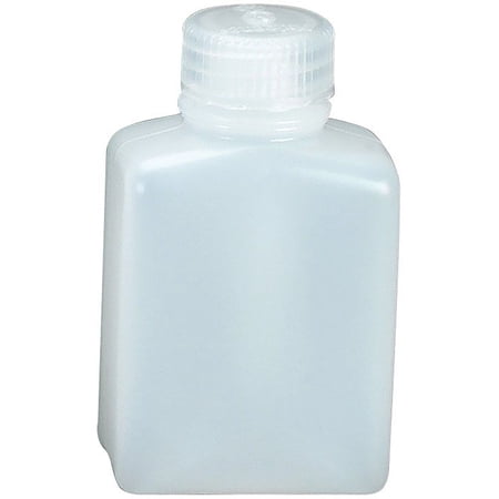 Nalgene HDPE Narrow Mouth Square Bottle - 4 oz. - White