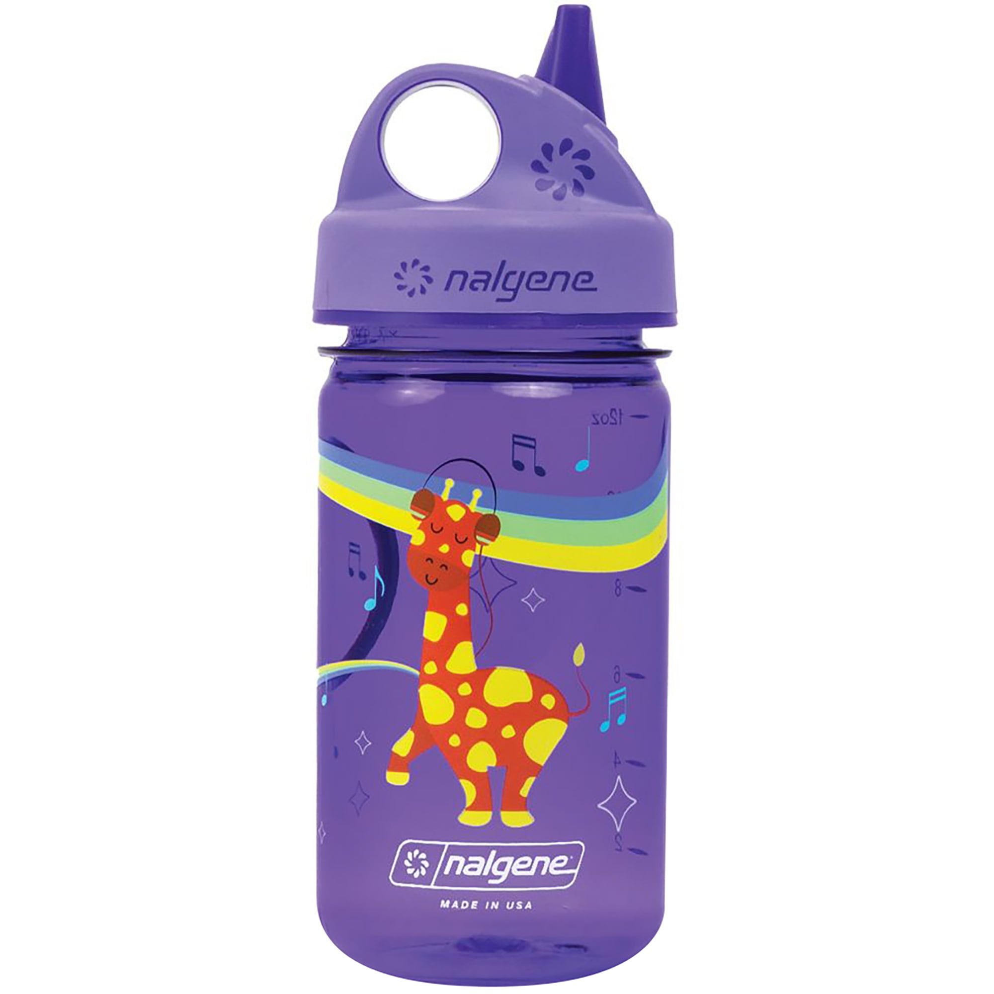 Nalgene Sustain Grip-N-Gulp 12oz Kids Bottle (Purple Sea Turtle) Sippy Cup