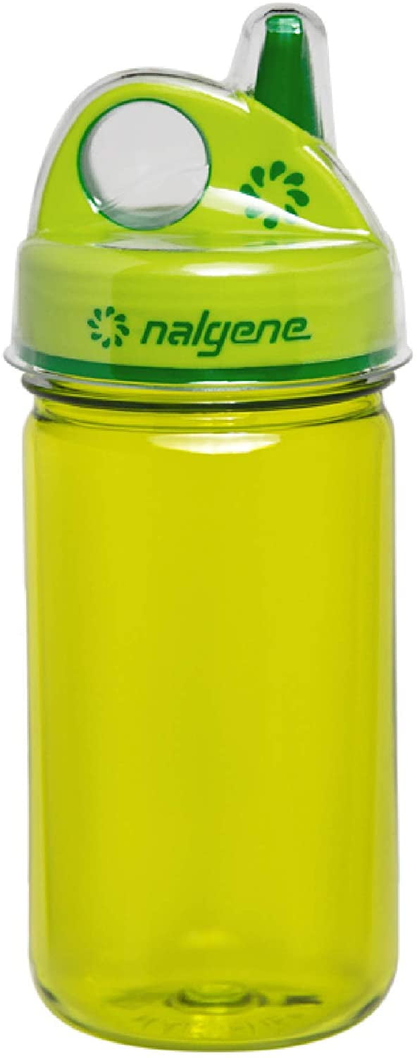 Nalgene Kids Grip-N-Gulp Green Water Bottles with Cover, BPA and BPS Free,  12 oz 