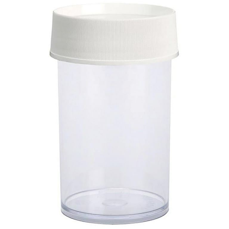 8oz Plastic Wide-Mouth Storage Jars (12 pack) - Large straight-sided clear  empty refillable food-grade BPA-free PET containers with white screw-on