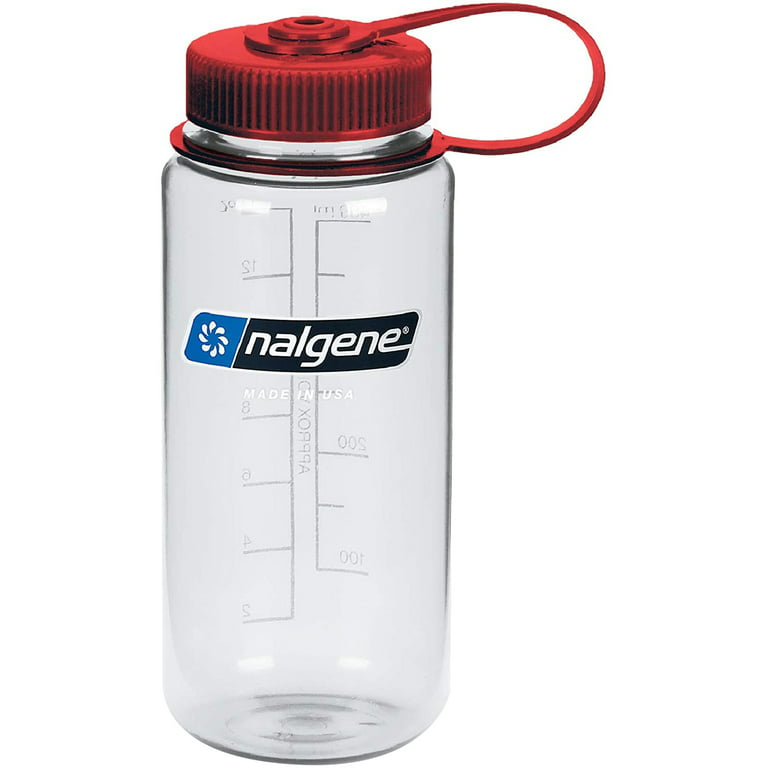Nalgene Sustain 16 oz. Tritan Wide Mouth Water Bottle - Clear/Red