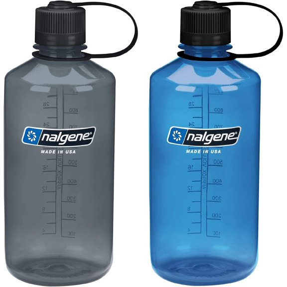 Nalgene Sustain BPA Free 32 oz Multicolor Tritan Narrow Mouth Water Bottles (2 Count)