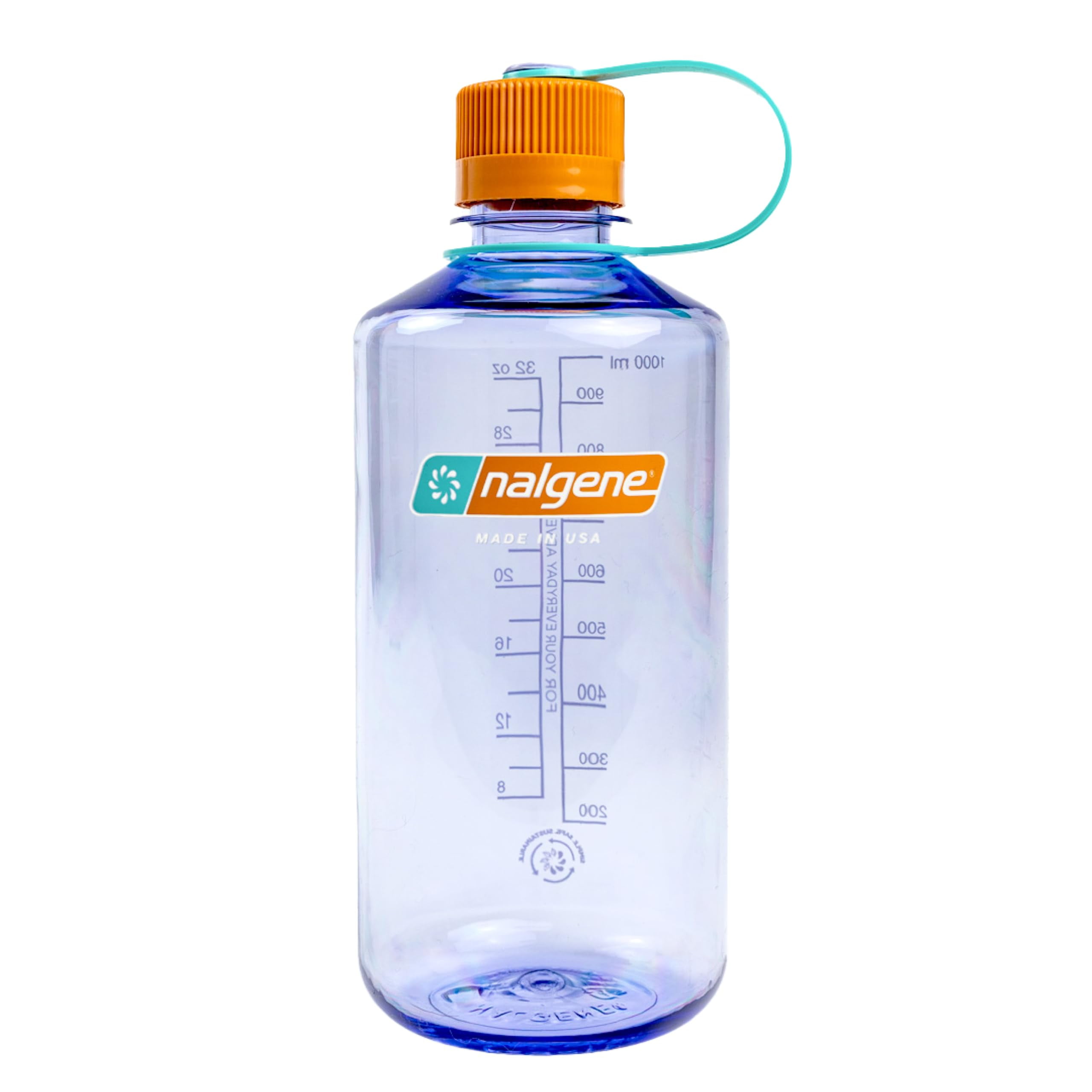 Nalgene Sustain 32oz Tritan Water Bottle With On The Fly Lid - BPA-Free, Made From 50% Recycled Plastic