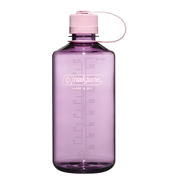 Nalgene Sustain Tritan BPA-Free Water Bottle Made with Material Derived from 50% Plastic Waste (using ISCC certified mass balance), 32 OZ, Narrow Mouth, Cherry Blossom