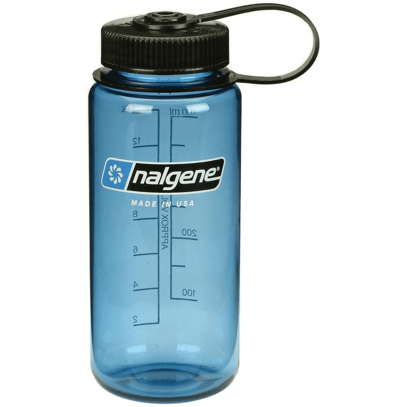 Nalgene Tritan 16 oz Blue and Black Polyester Water Bottle with Wide Mouth  Lid
