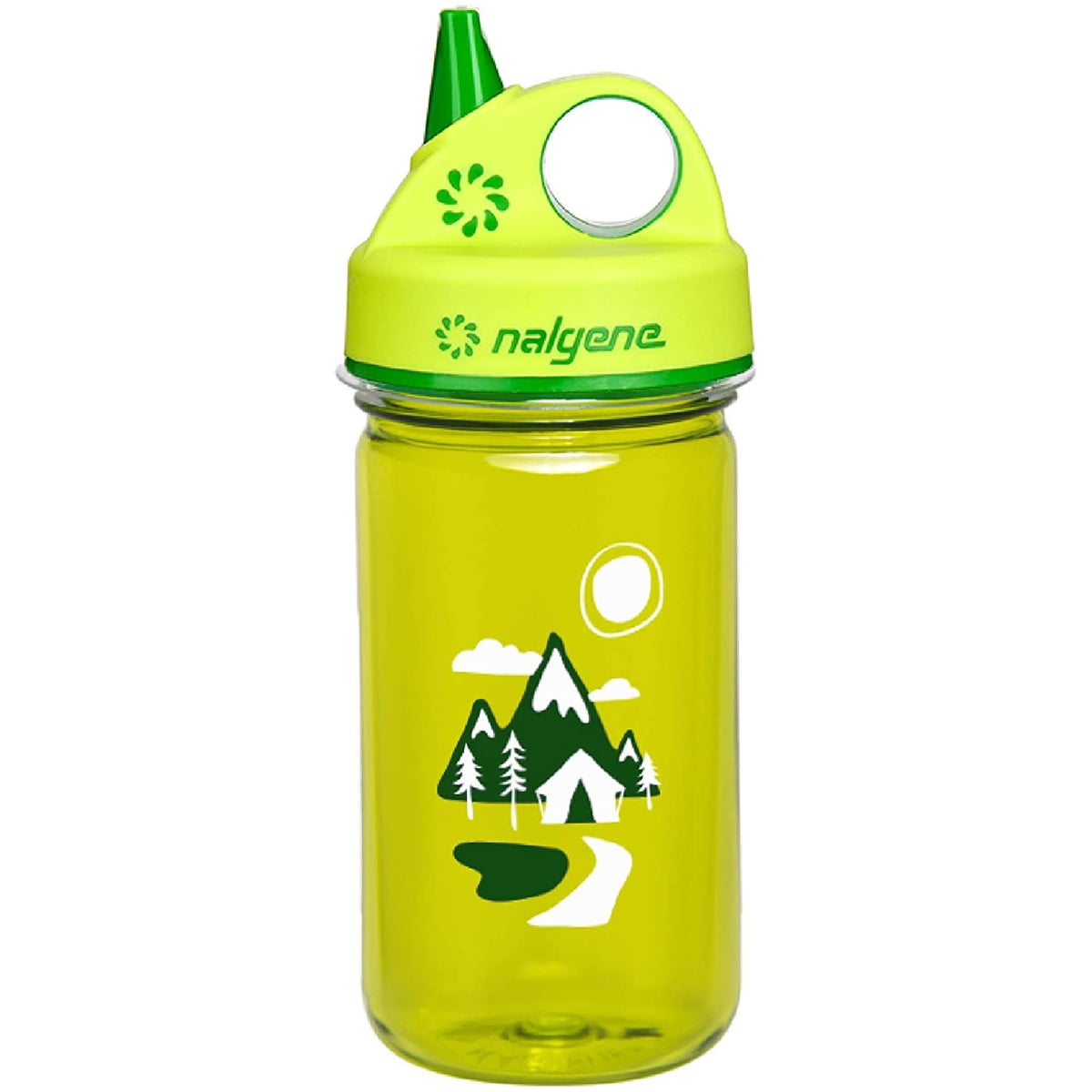 Nalgene Tritan Grip 'n Gulp 12 oz. Water Bottle - Green Trail/Green 